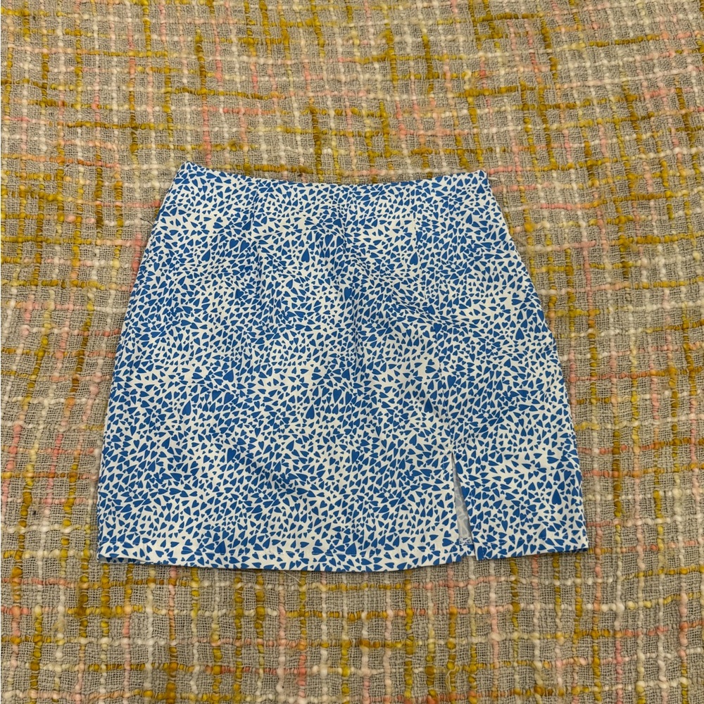 Zaful Blue and White Mini Skirt